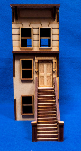 28mm "Brownstone" Row House (MDF) - 28MMDF404