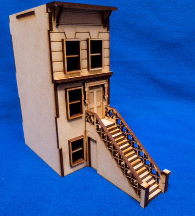 28mm "Brownstone" Row House (MDF) - 28MMDF404