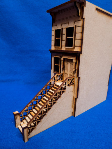 28mm "Brownstone" Row House (MDF) - 28MMDF404
