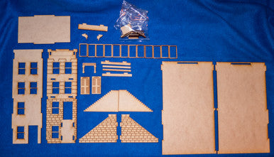 28mm "Brownstone" Row House (MDF) - 28MMDF406