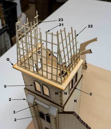 28mm (1/56th scale) Church Bell Tower - 28MMDF600 - 
