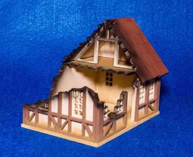 28mm Tudor House, Ruined - 28MMDF622 - 