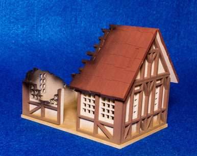 28mm Tudor House, Ruined - 28MMDF622 - 