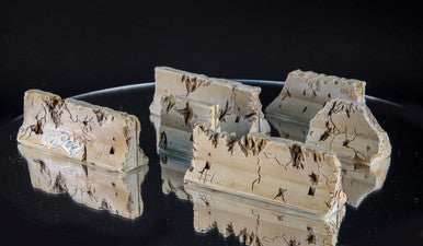 28mm Distressed Concrete Barriers, K-Rails (6 Per Kit) - 28MSCE009 - 