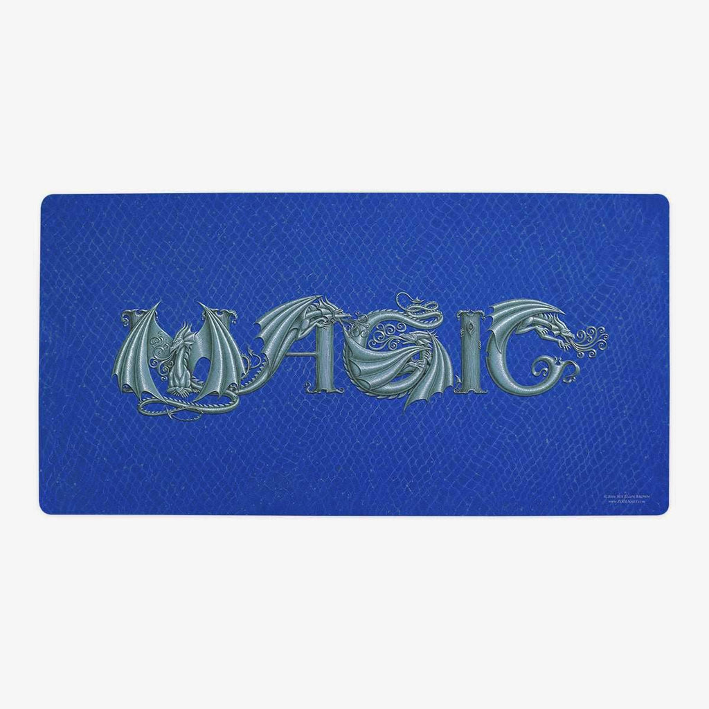 ZooLN Dragonskin Magic Playmat - Oversized Playmat / Blue and Silver / Plain