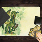 Young Green Dragon Playmat - Standard Playmat / Plain