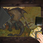 Black Wyrmling Dragon Playmat - Standard Playmat / Plain