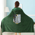 Wings of Liberty Survey Corps Attack on Titan Cape Blanket Otaku Shawl Blanket Anime Blanket Lunch Break Nap