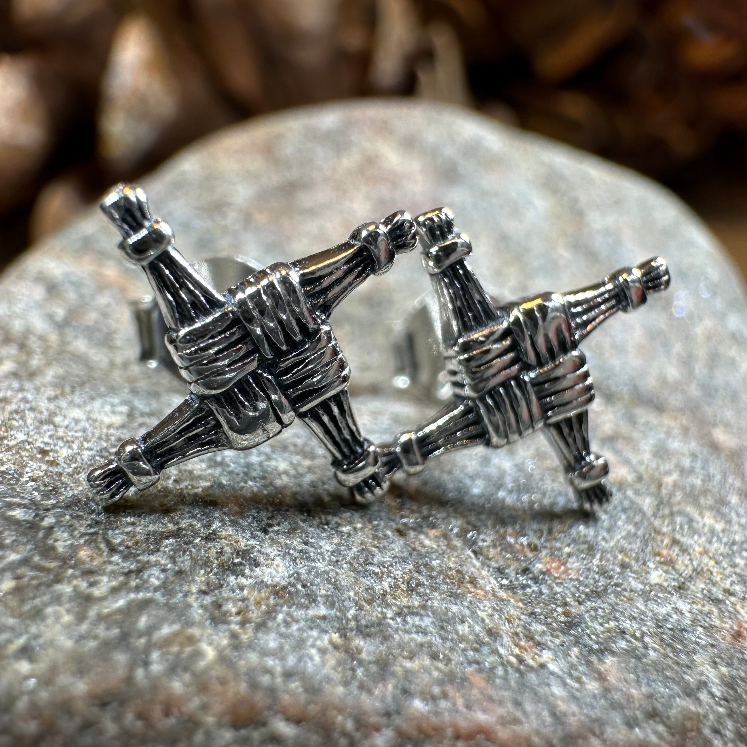 Saint Brigid's Cross Post Earrings