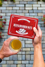 Beer & Bourbon Liquor Nuts Men's Gift Tin – Alcohol-Free Gourmet Nuts - 