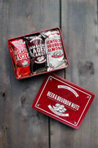 Beer & Bourbon Liquor Nuts Men's Gift Tin – Alcohol-Free Gourmet Nuts - 