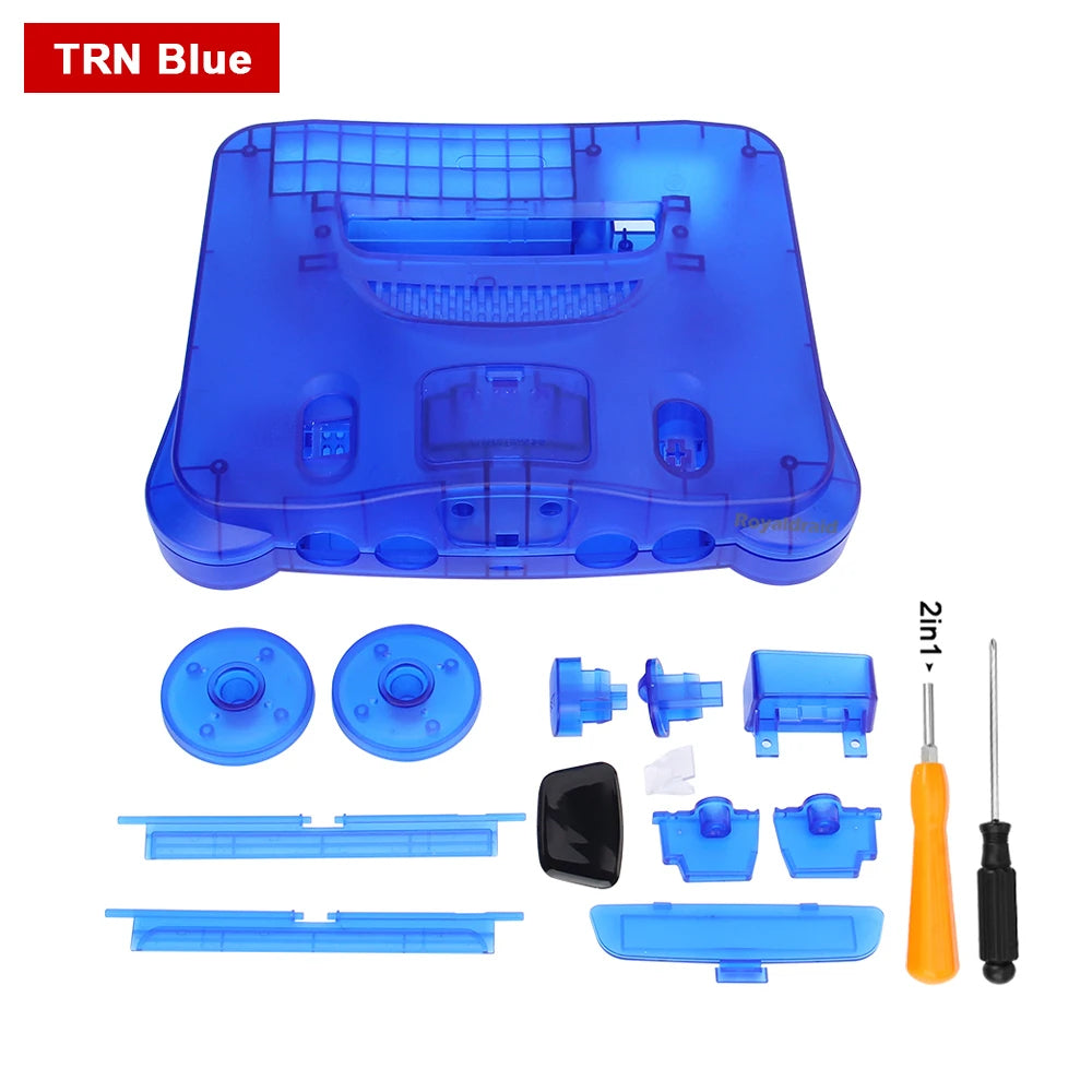 N64 Replacement Console Shell Housing Translucent Blue Nintendo 64