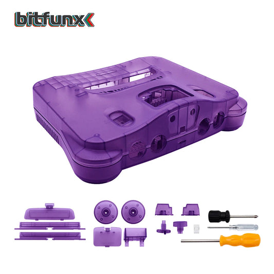 N64 Full Replacement Console Shell Housing Translucent Purple Nintendo 64