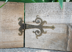 6" Medieval Bronze Finish Strap Hinges - Set of 2