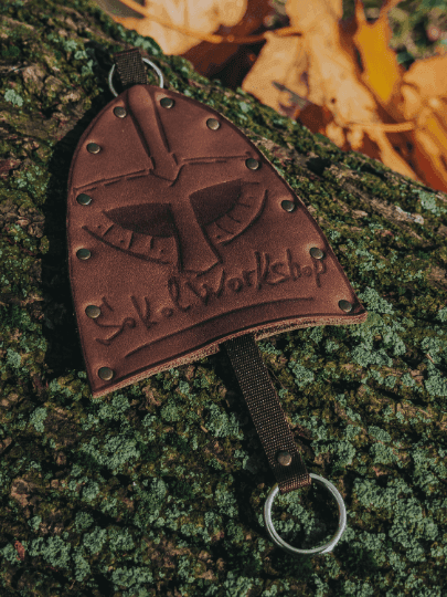 Viking Leather Key Holder - Olive