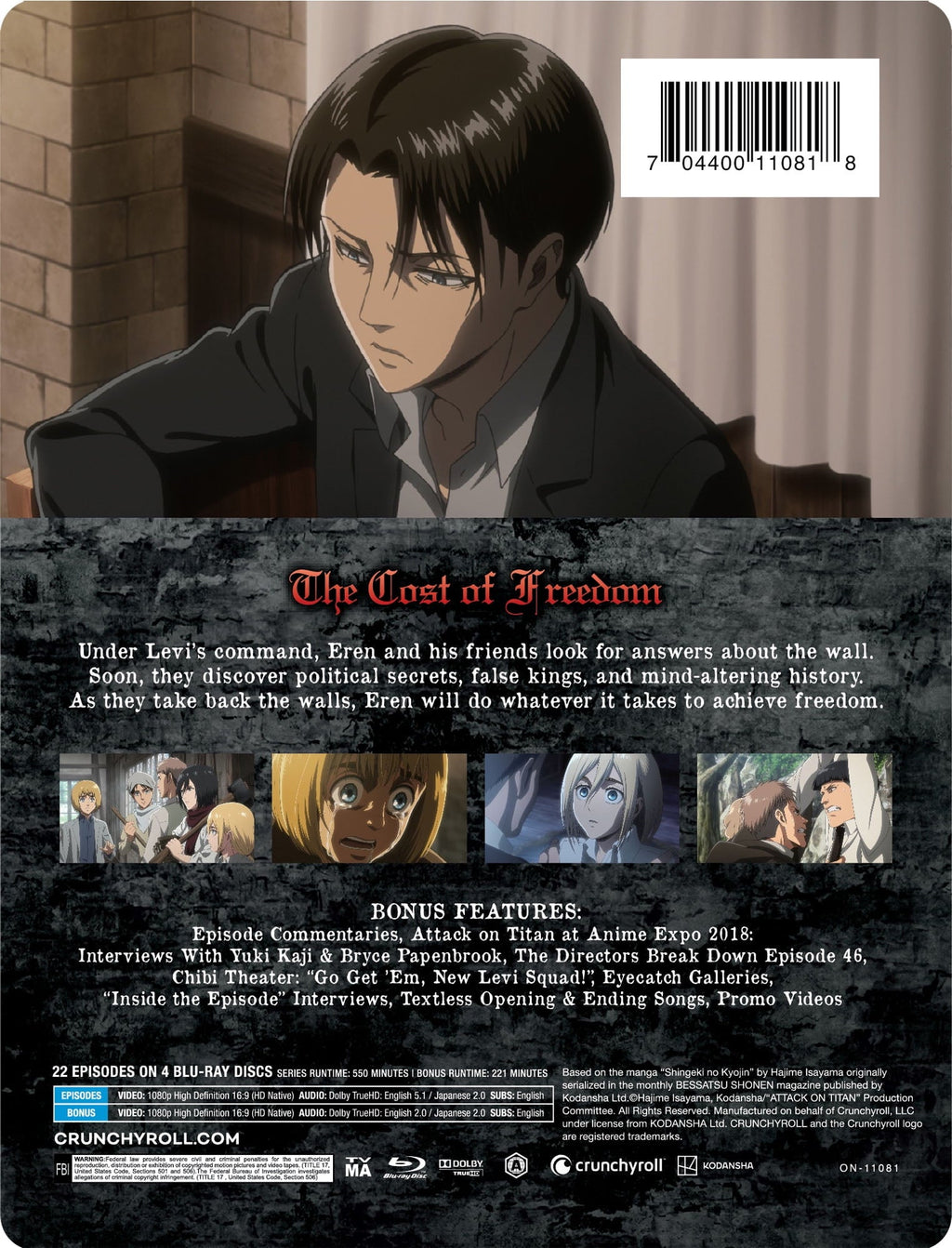 Attack on Titan: Season 3 Limited Edition Steelbook Complete Set (Blu-ray)