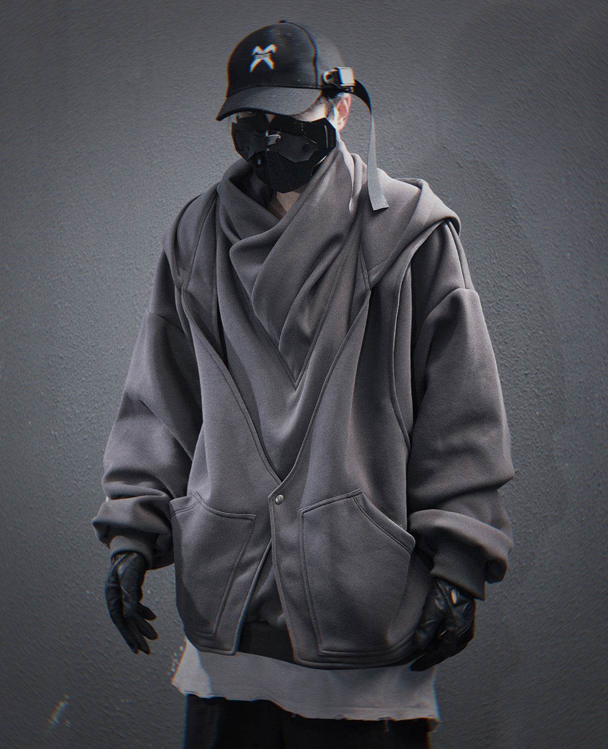 HiH57 Grey Assassin Hoodie - M