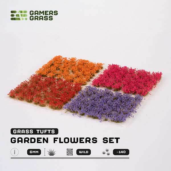 Gamers Grass Tufts: Garden Flowers Set- Wild - 