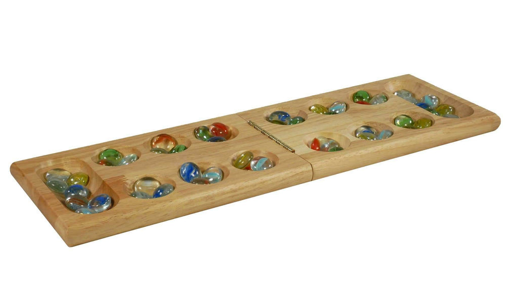 Wood Folding Mancala in Tin Case - 