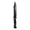 Serrated Spine Combat Rambo Style Poly Training Knife with 8.25 Inch Clip Point Blade Prop