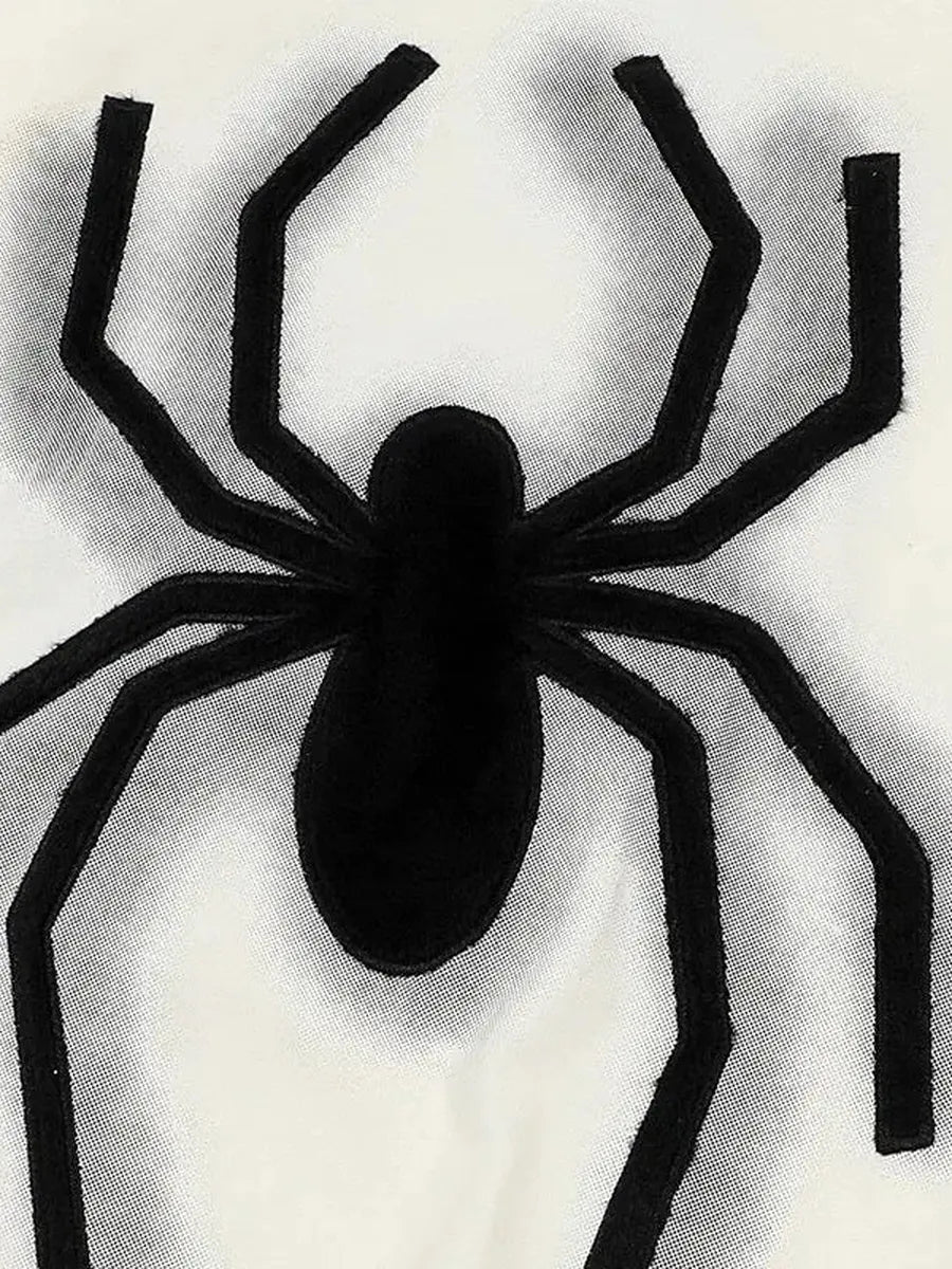 'Mini Spider' Punk Graphic  Spider Crop Top