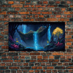 Enchanted Forest Painting, Fantasy Art, Fairy House, Fantasy, Woodland Decor, Woods, Forest, Fairy Forest - 10x20 Inches / Gallery Wrap Canvas - Ready To Hang