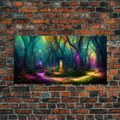 Fantasy wall art, canvas print, magical forest, fantasy landscape art, ready to hang wall art - 10x20 Inches / Gallery Wrap Canvas - Ready To Hang