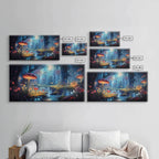 Fantasy Art, Dark Fantasy Forest Framed Canvas Print, Elven Decor, Magical Forest, RPG Game Art, Game Room Art, Witchy Decor, Wall Art - 10x20 Inches / Gallery Wrap Canvas - Ready To Hang