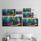 Beautiful Fantasy wall art, canvas print, magical forest, fantasy landscape art, ready to hang wall art - 8x12 Inches / Gallery Wrap Canvas - Ready To Hang