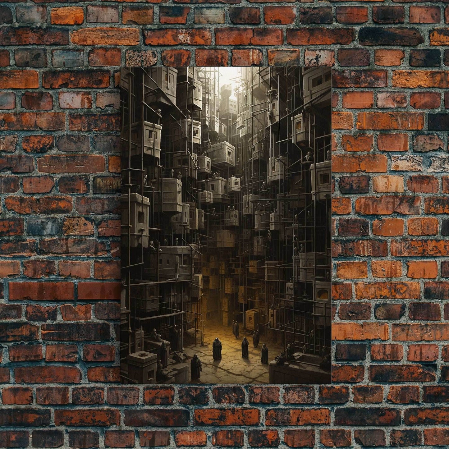 Creepy Wall Decor, Dark Art Print, Canvas Print, Wall Hanging, Portrait Art, Spooky Room Decor, Dark Fantasy Art, Fantasy Artwork, RV Decor - 8x12 Inches / Gallery Wrap Canvas - Ready To Hang