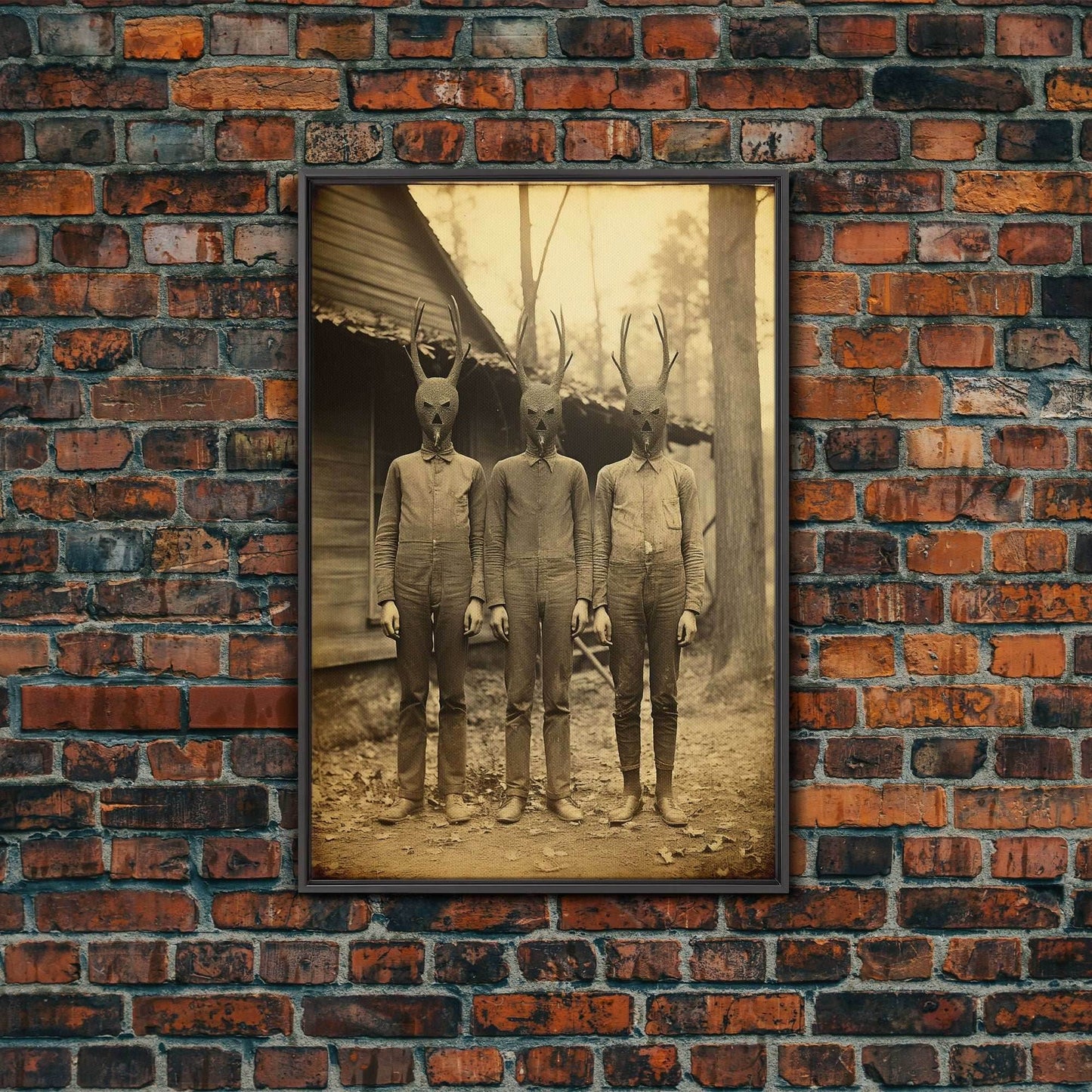 Creepy Wall Art, Dark Fantasy Art, Dark Wall Art, Spooky Art, Gothic Wall Art, Canvas Print, Wall Art, Vertical Print, Horror Decor - 8x12 Inches / Black Frame