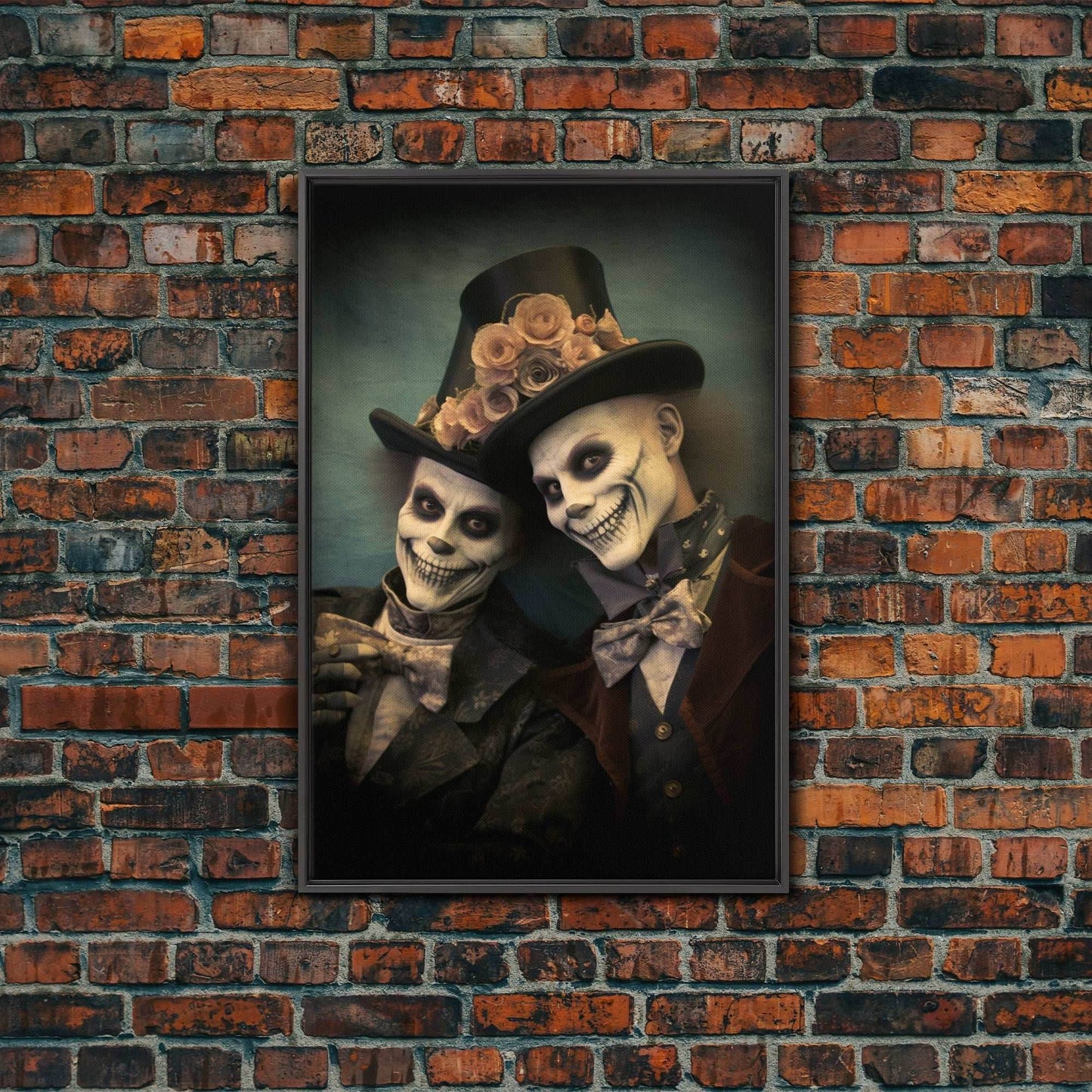 Dark Fantasy, Goth Wall Art, Gothic Wall Decor, Spooky Art, Creepy Wall Art, Canvas Print, Wall Art, Vertical Print, Home Decor, Room Decor - 8x12 Inches / Black Frame