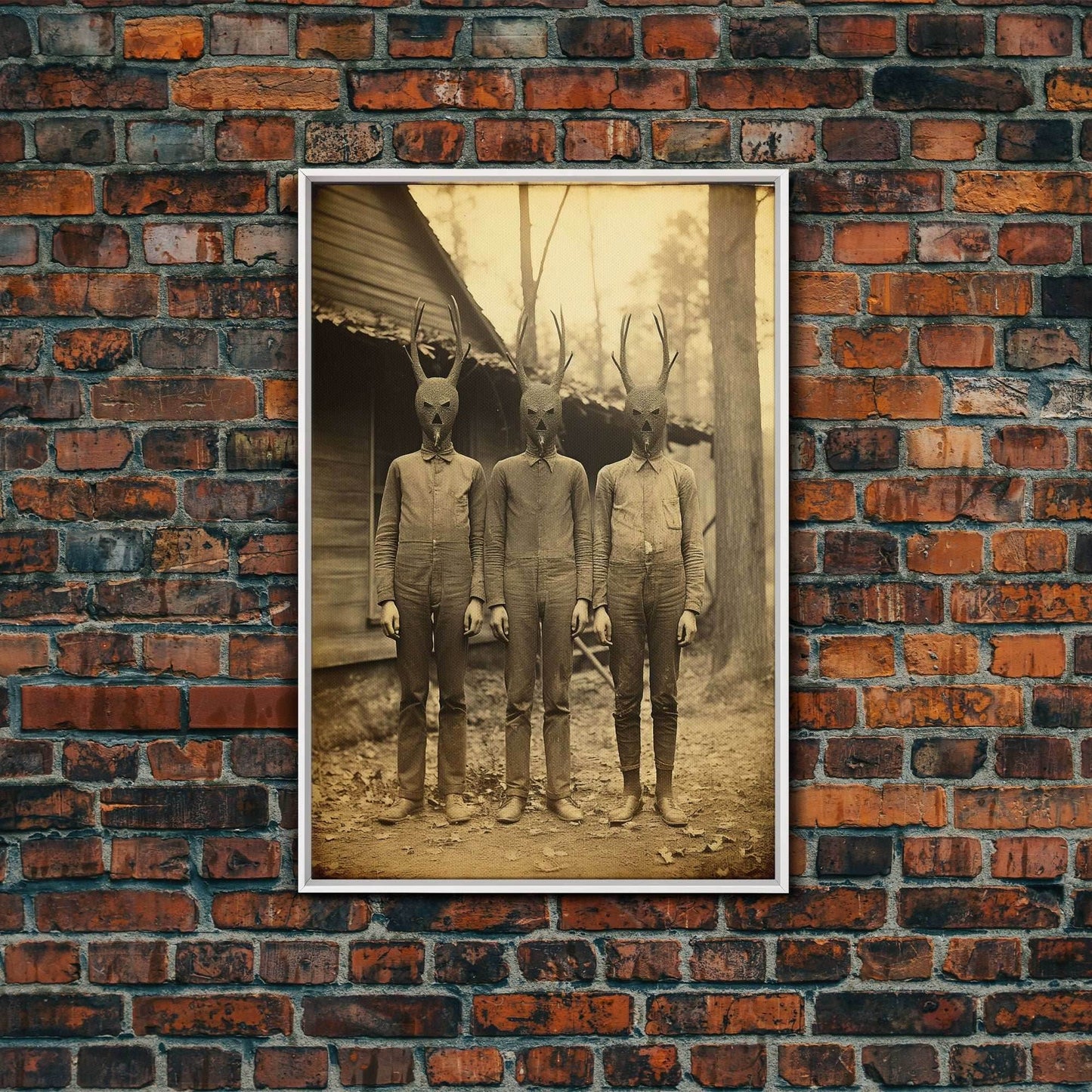 Creepy Wall Art, Dark Fantasy Art, Dark Wall Art, Spooky Art, Gothic Wall Art, Canvas Print, Wall Art, Vertical Print, Horror Decor - 8x12 Inches / White Frame
