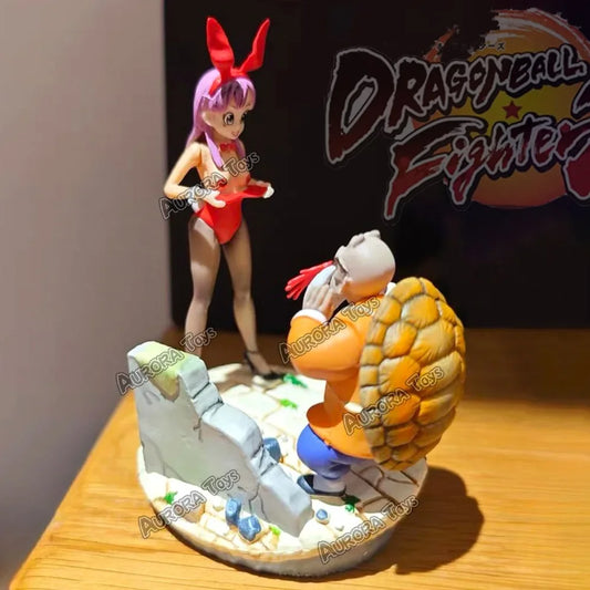 3.93in/10cm Anime Dragon Ball Classic scenes Master Roshi Figure Bulma Figure PVC Action Figures Collection Model Toys Gifts