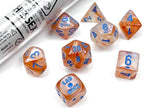 Borealis® Polyhedral Rose Gold/light blue Luminary™ 7-Die Set - 