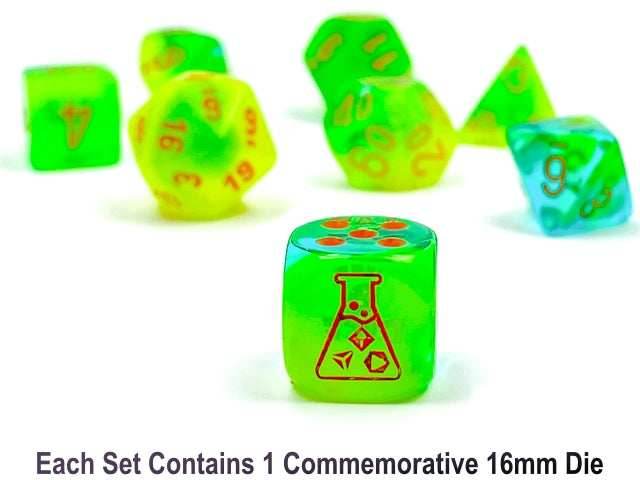 Gemini® Polyhedral Plasma Green-Teal/orange Luminary™ 7-Die Set - 