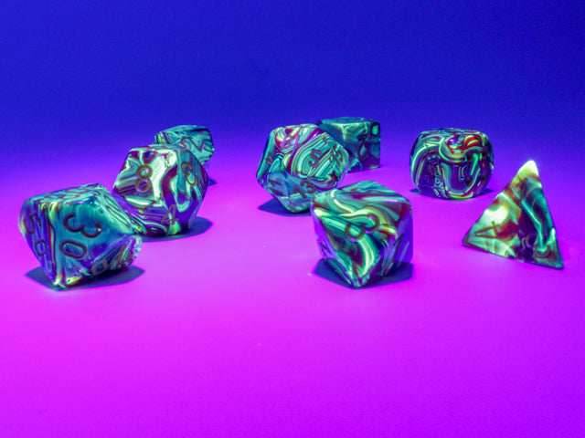 Vortex® Polyhedral Underworld/yellow 7-Die Set - 