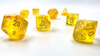 Borealis® Polyhedral Canary/white Luminary™ 7-Die Set (with bonus die) - 