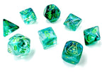 Borealis® Polyhedral Kelp/light green Luminary™ 7-Die Set (with bonus die) - 