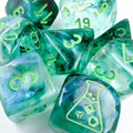 Borealis® Polyhedral Kelp/light green Luminary™ 7-Die Set (with bonus die) - 