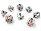 Lustrous® Polyhedral Sea Shell/black Luminary™ 7-Die Set (with bonus die) - 