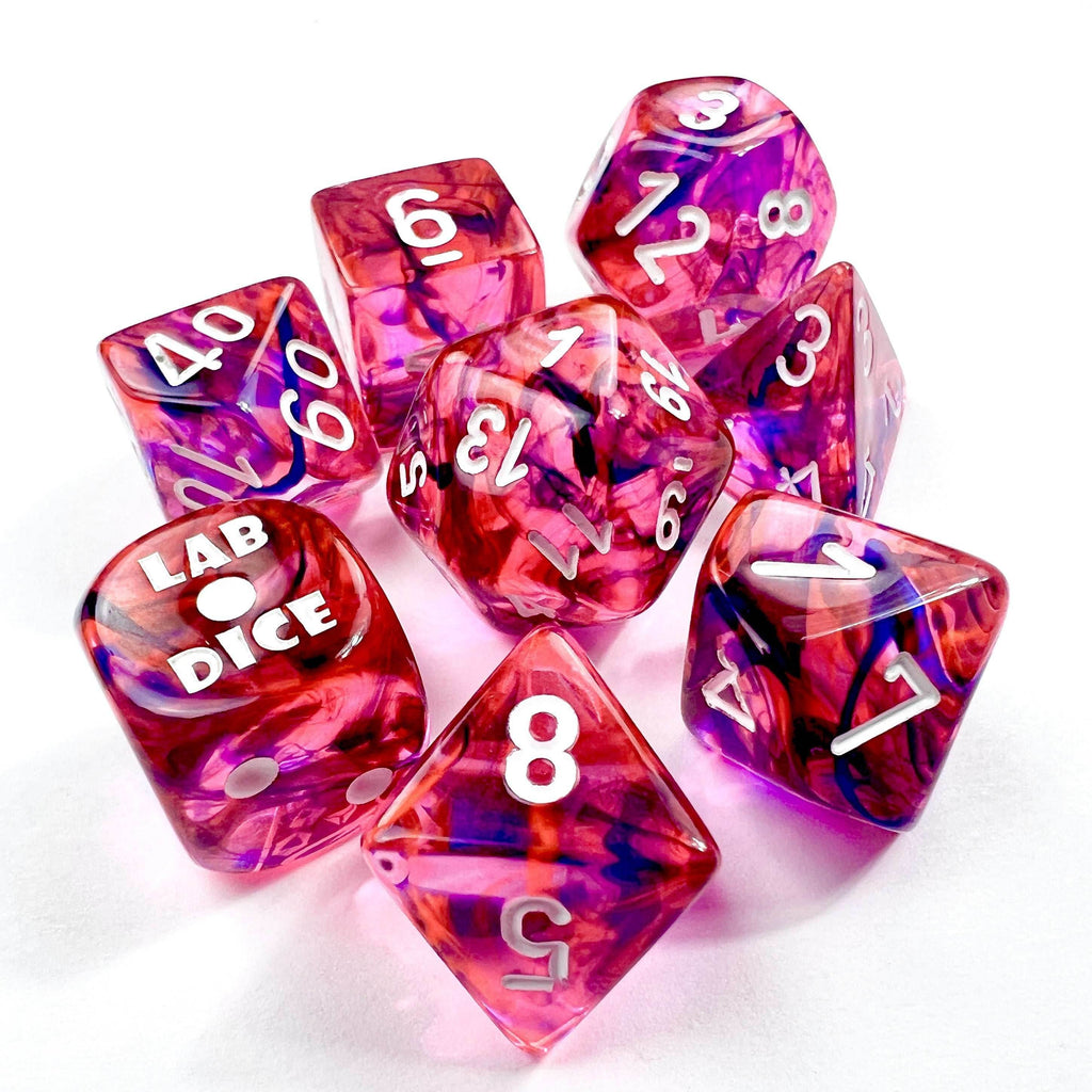 Nebula®Polyhedral Black Light Special/white 7-Die Set (with bonus die) - 
