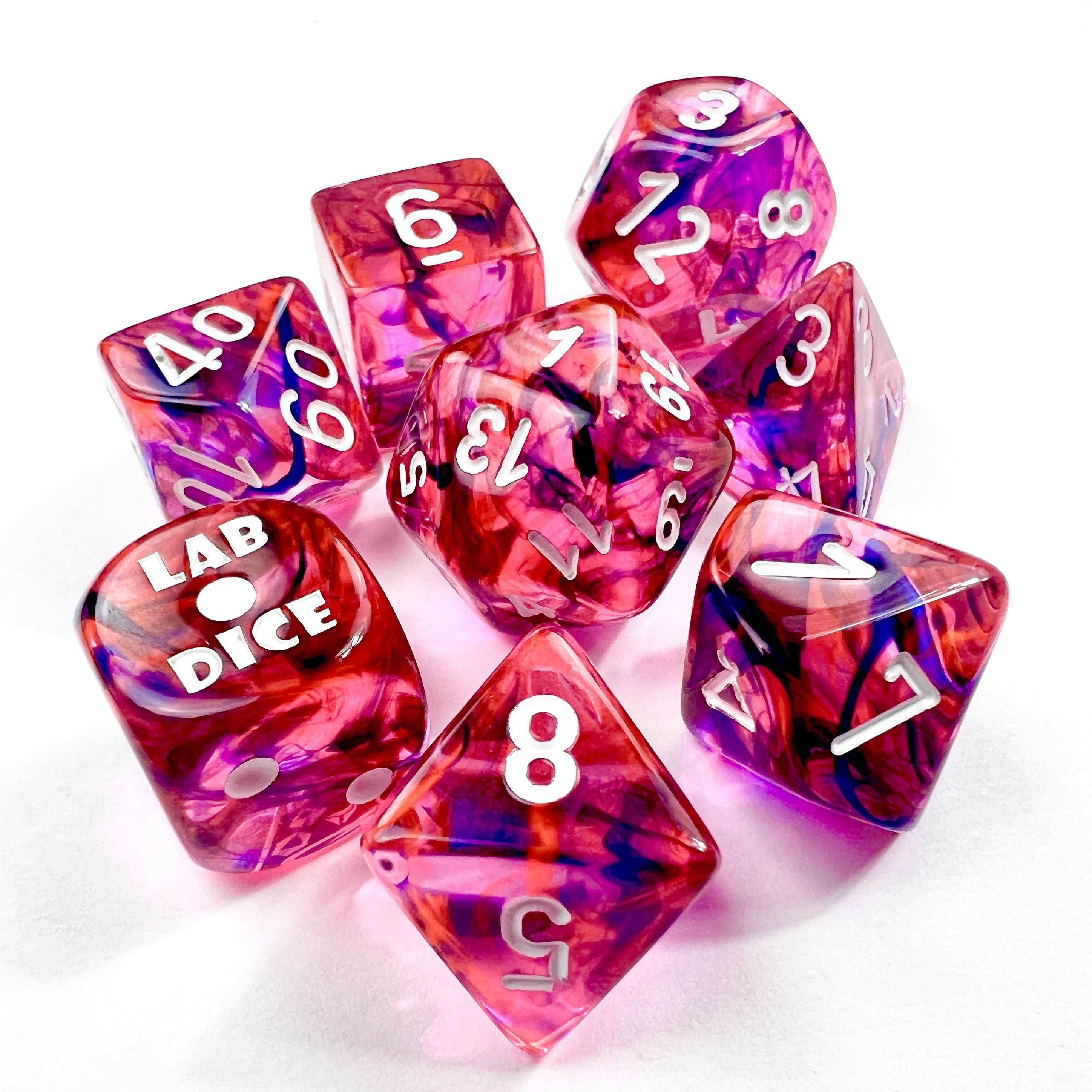 Nebula®Polyhedral Black Light Special/white 7-Die Set (with bonus die) - 