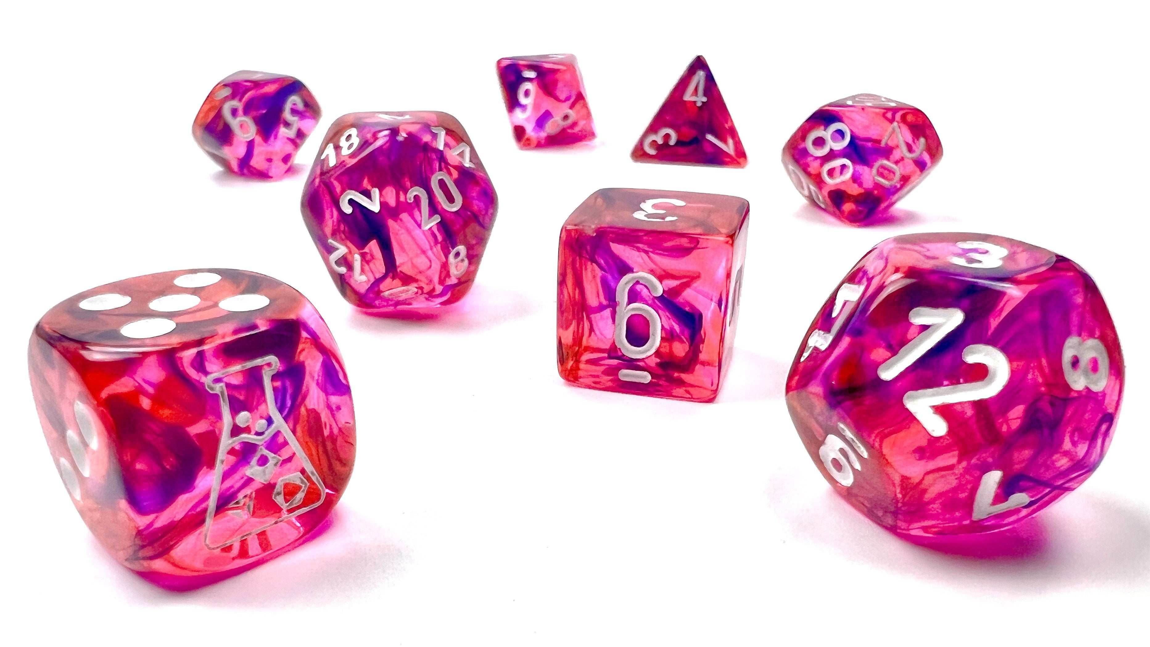 Nebula®Polyhedral Black Light Special/white 7-Die Set (with bonus die) - 