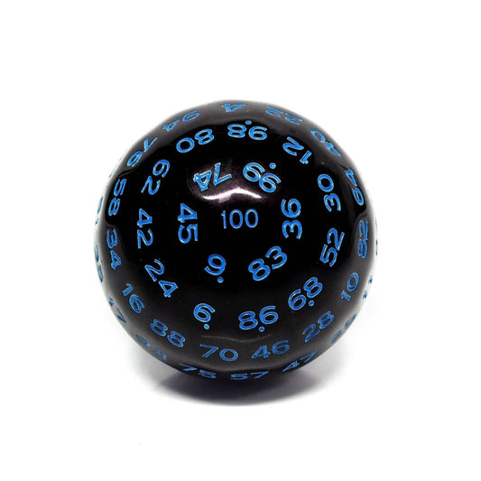 D100-Black Opaque w/Blue Numbers - 
