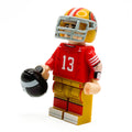 #13 QB San Francisco Football Player Minifig - B3 Customs - 