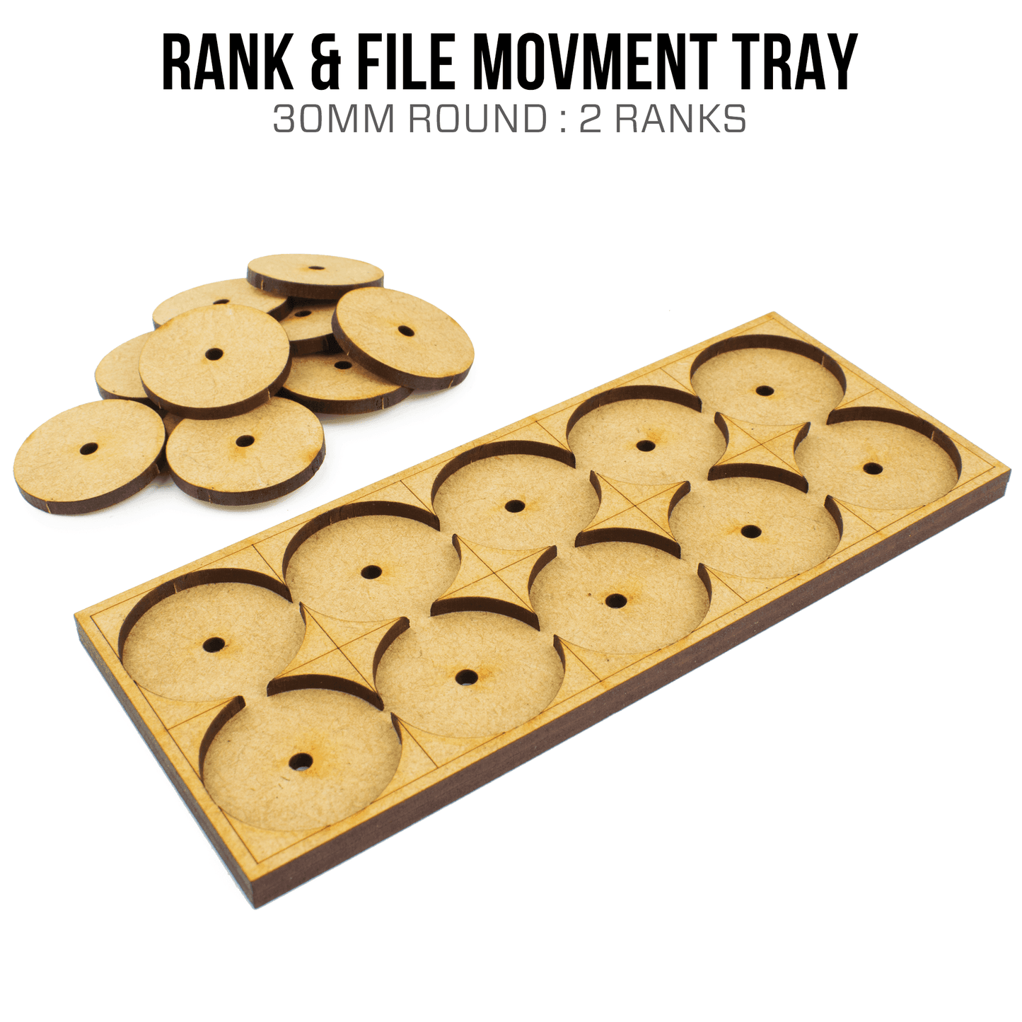 30mm Circle Movement Trays - 2 / 5 / Pre-Cut Magnet slots