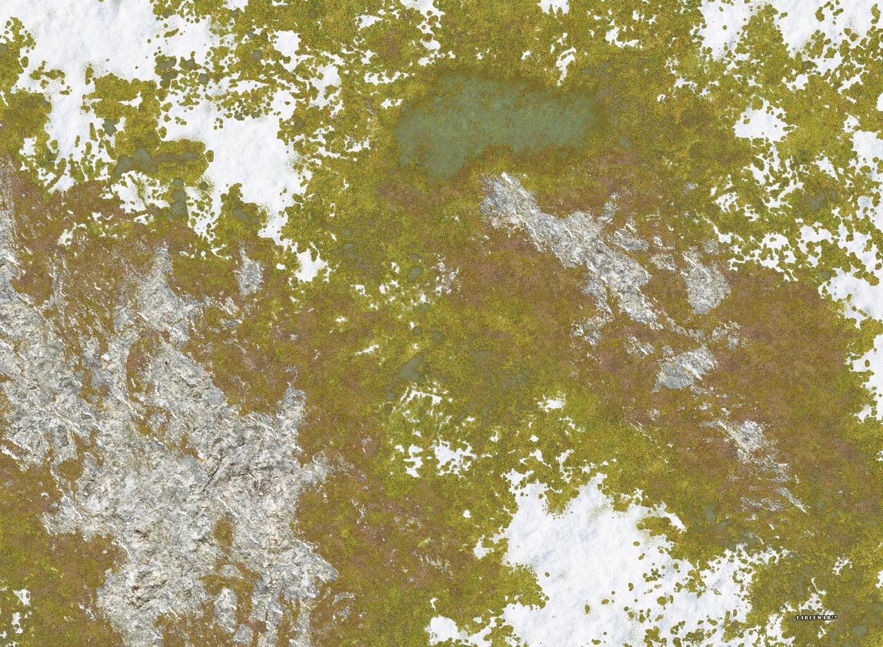 30x22" Double-Sided 'Snowy Tundra' + 'Volcanic Tomb' F.A.T. Mat Battle Gaming Mat