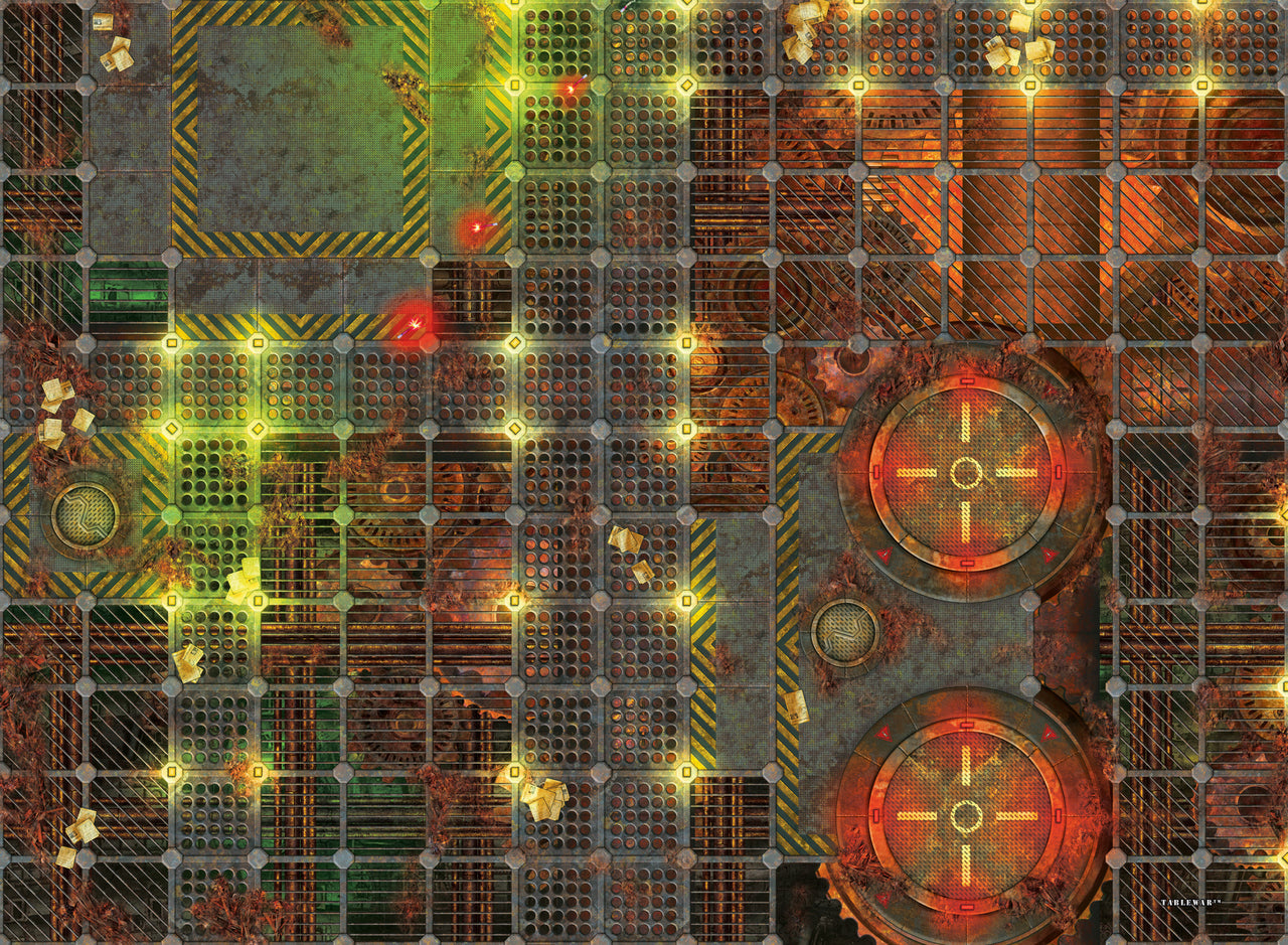 30x22" Double-Sided 'Industrial' + 'Underforge' F.A.T. Mat Battle Gaming Mat