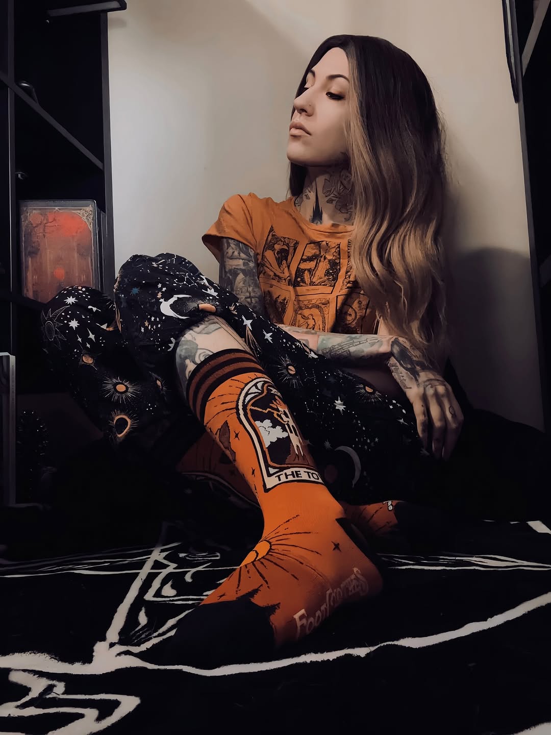 The Tower Tarot Nouveau Crew Socks